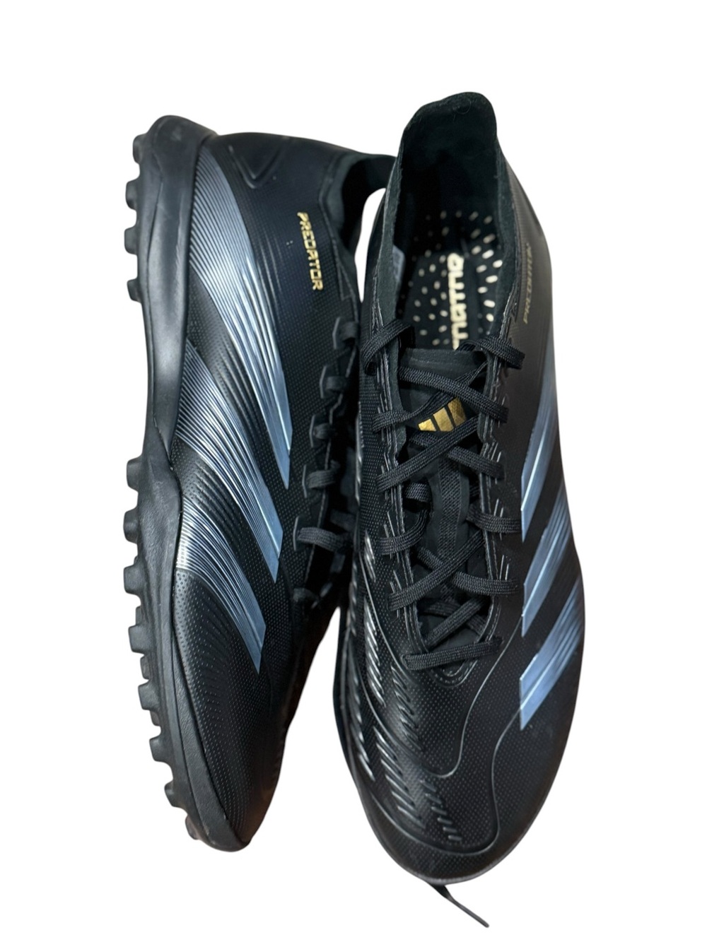 Adidas Predator Club Turf Soccer Cleats Men 10.5 Black Gold IF6377 TF Shoes NWOT